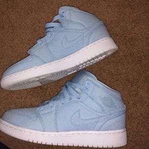 high top baby blue nike’s